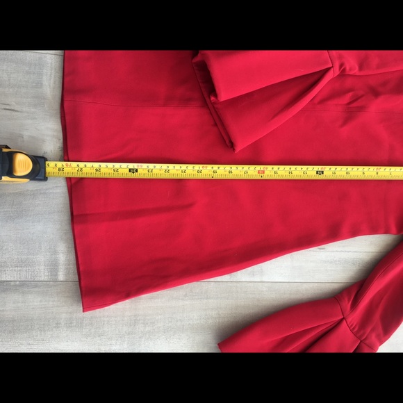 ALEXIS red off the shoulder crepe cocktail dress - Picture 8 of 15